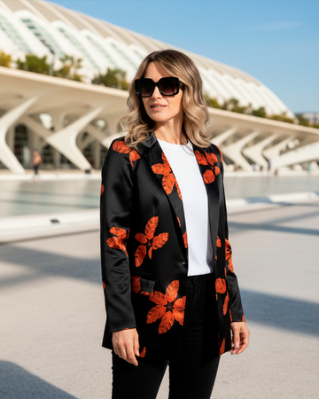 Blazer Flora Negro Cocora